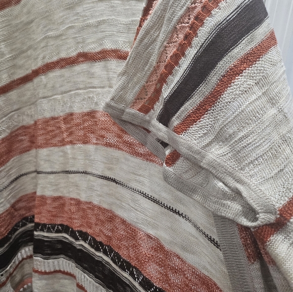 Catherines Plus Size Open Casade Tan, Brown, Peach Cardigan Size 4X/5X - Picture 5 of 6